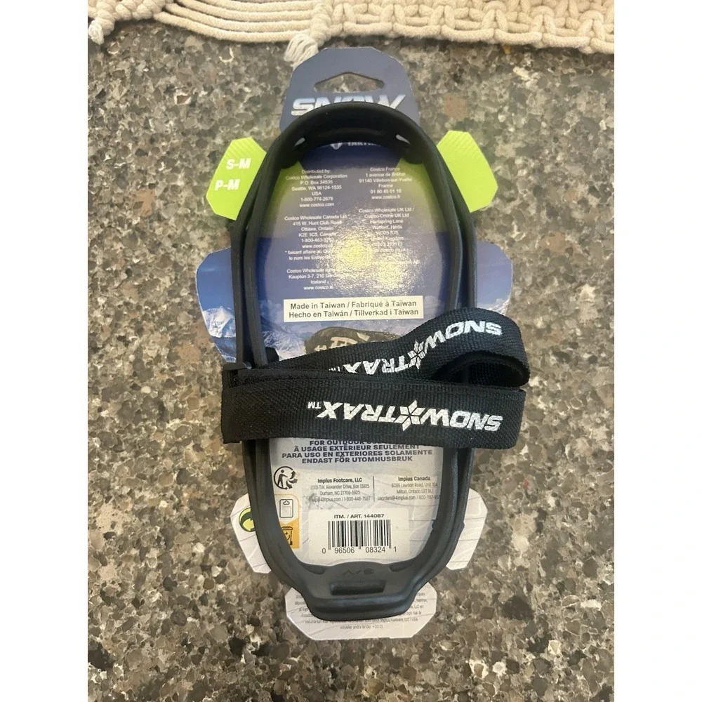 Snow Trax Adjustable Straps Ice Cleats Black Size Small Medium S/M